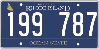 RI license plate 199787