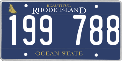 RI license plate 199788