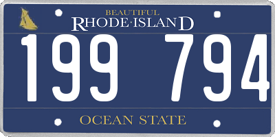 RI license plate 199794