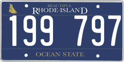 RI license plate 199797