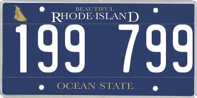 RI license plate 199799