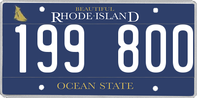 RI license plate 199800