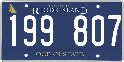 RI license plate 199807