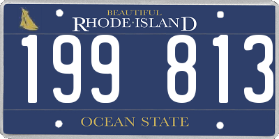 RI license plate 199813
