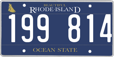 RI license plate 199814