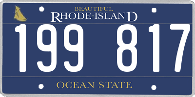 RI license plate 199817