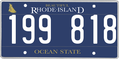RI license plate 199818