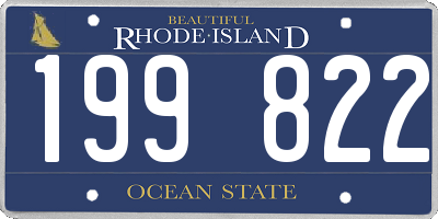 RI license plate 199822