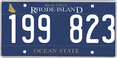 RI license plate 199823