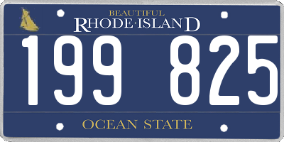 RI license plate 199825