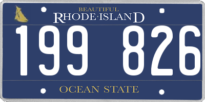 RI license plate 199826