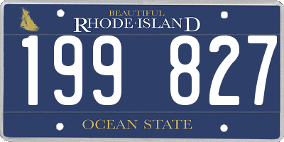 RI license plate 199827