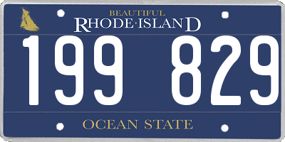 RI license plate 199829