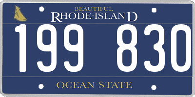 RI license plate 199830