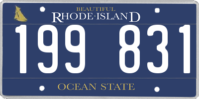 RI license plate 199831