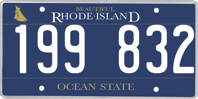 RI license plate 199832