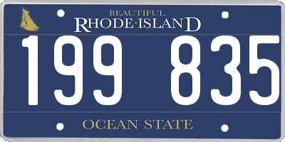 RI license plate 199835