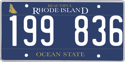 RI license plate 199836