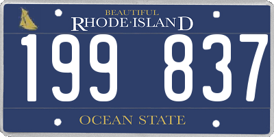 RI license plate 199837