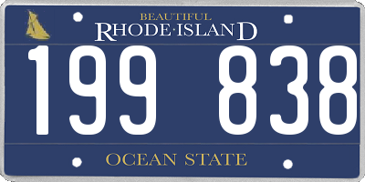 RI license plate 199838