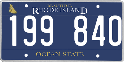 RI license plate 199840