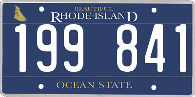 RI license plate 199841