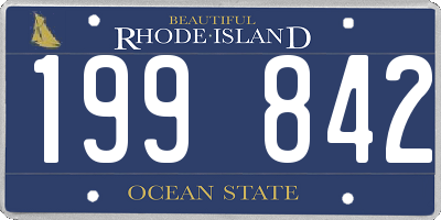 RI license plate 199842