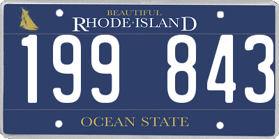 RI license plate 199843
