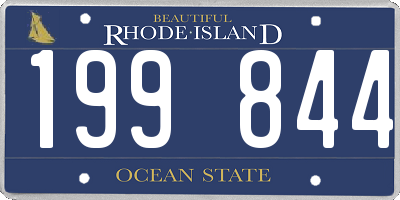 RI license plate 199844