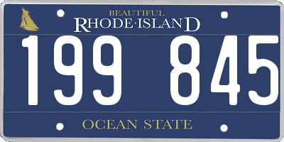 RI license plate 199845