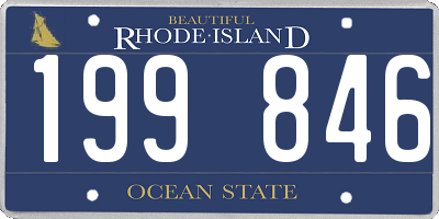 RI license plate 199846