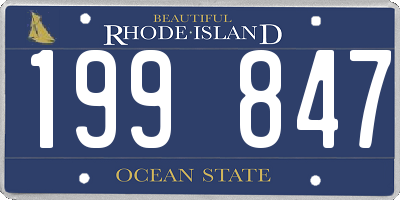 RI license plate 199847