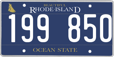 RI license plate 199850