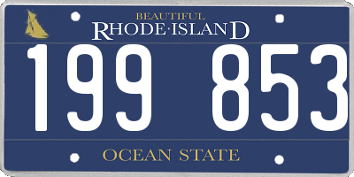 RI license plate 199853