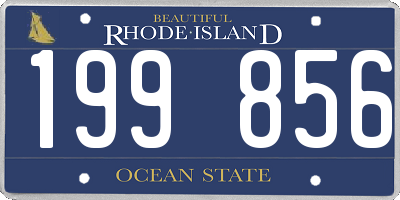 RI license plate 199856