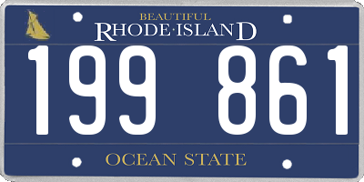 RI license plate 199861