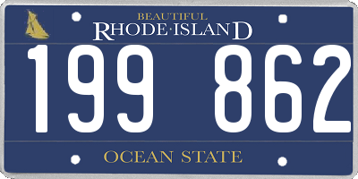 RI license plate 199862