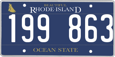 RI license plate 199863
