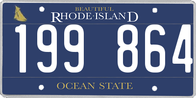 RI license plate 199864