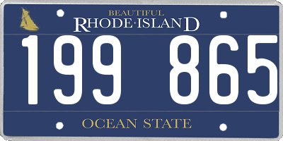RI license plate 199865