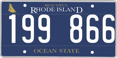 RI license plate 199866