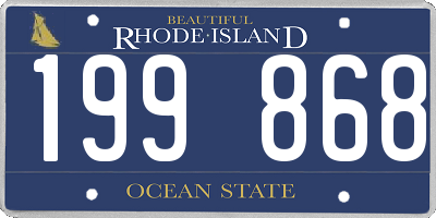 RI license plate 199868