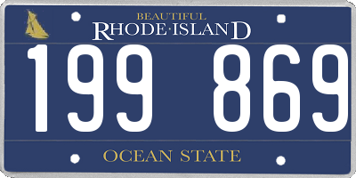 RI license plate 199869