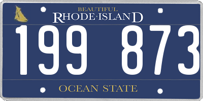 RI license plate 199873