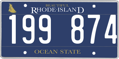 RI license plate 199874