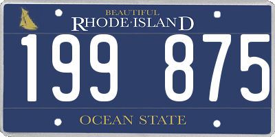 RI license plate 199875