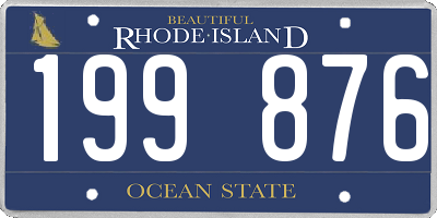 RI license plate 199876