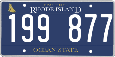RI license plate 199877