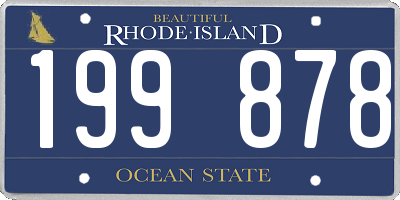 RI license plate 199878