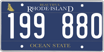 RI license plate 199880